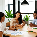 **Image Prompt:** A diverse group of people collaborating around a table, brainstorming ideas for sustainable business practices. The setting is a bright, modern office space with plants and natural light.  The mood is optimistic and collaborative, visually representing the core values of a B-Corp.