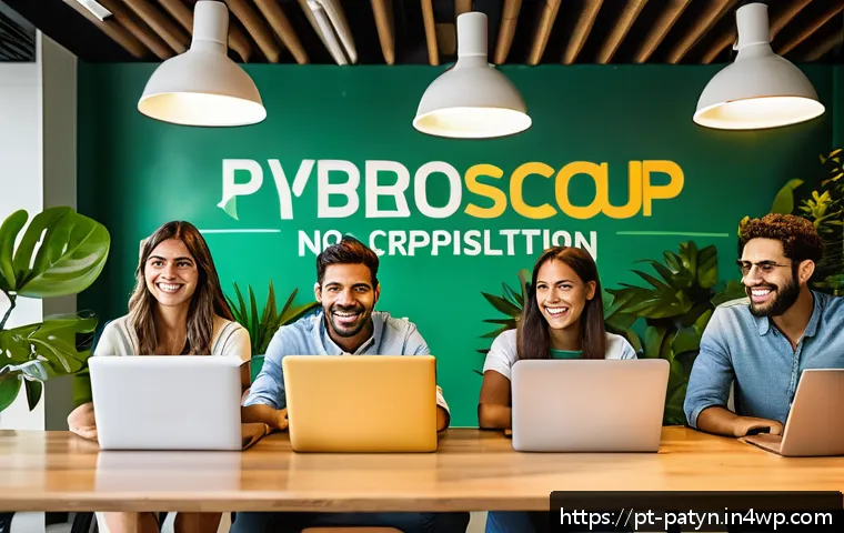 B Corp 모델의 미래 전망 - A modern Brazilian startup office scene showing diverse young professionals collaborating enthusiast...